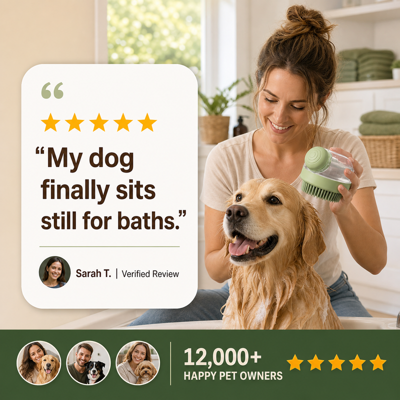 Pawvia LathaBrush dog bath brush